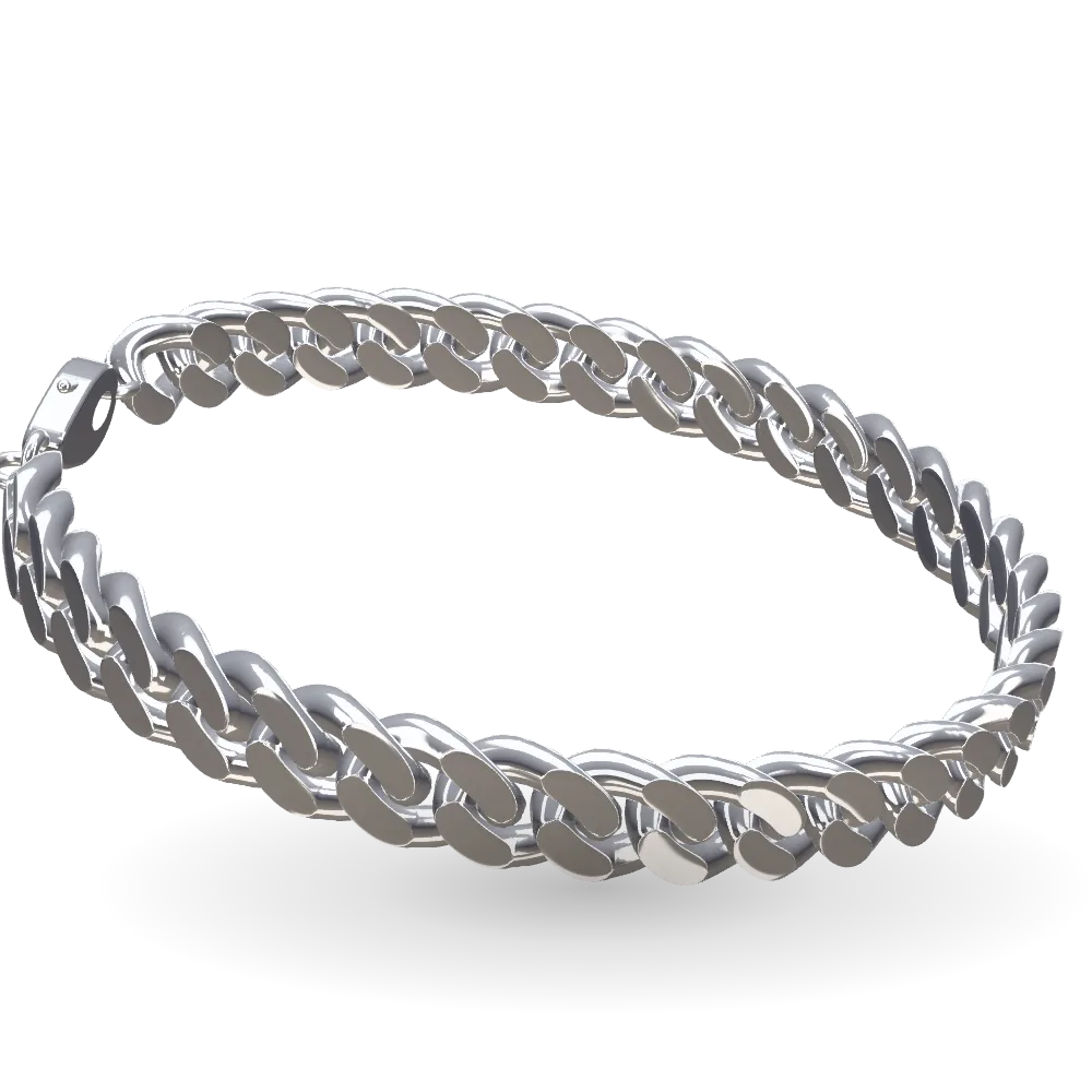 Silver Cuban Link Bracelet